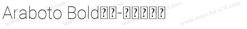 Araboto Bold字体字体转换